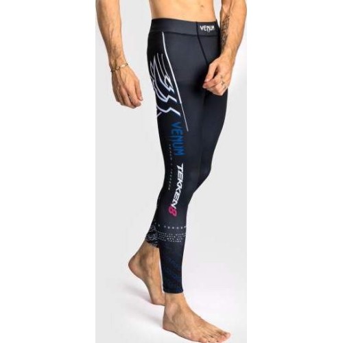 Legginsy Venum x TEKKEN 8 Jin Kazama, niebieskie/czarne/białe