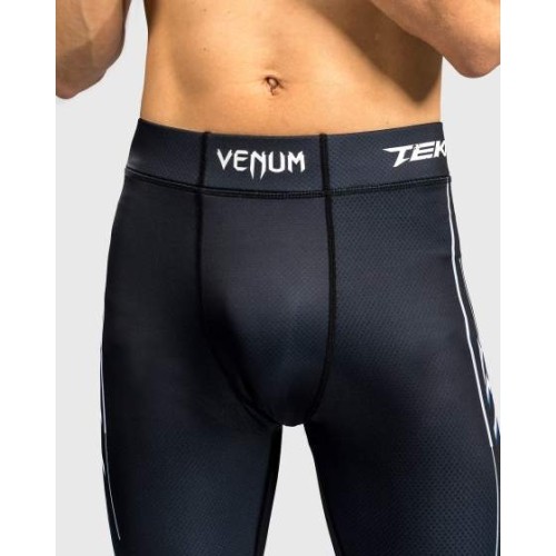 Legginsy Venum x TEKKEN 8 Jin Kazama, niebieskie/czarne/białe