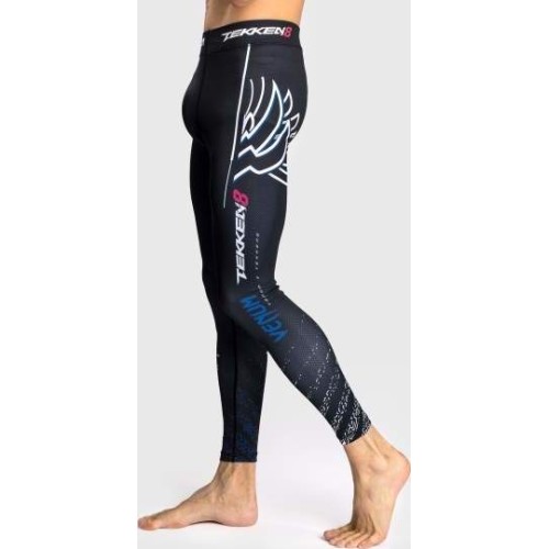 Legginsy Venum x TEKKEN 8 Jin Kazama, niebieskie/czarne/białe