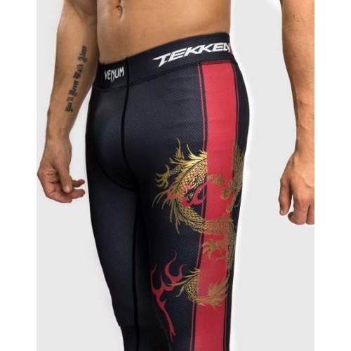 Legginsy Venum x TEKKEN 8 - Marshall Law - czarne/czerwone/złote