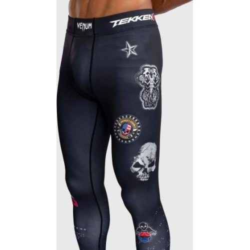 Legginsy Venum x TEKKEN 8 – Paul Phoenix, czarno-niebieskie