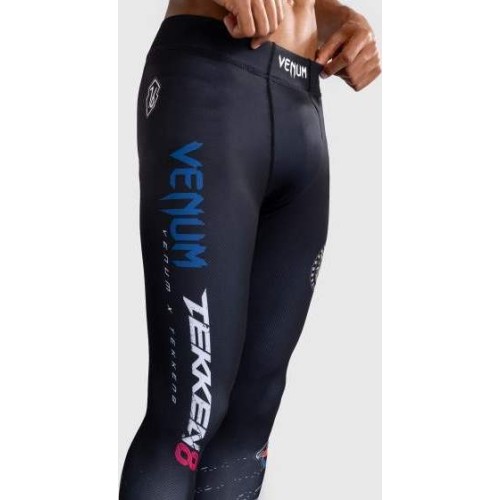 Legginsy Venum x TEKKEN 8 – Paul Phoenix, czarno-niebieskie