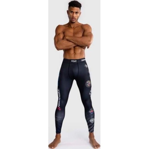 Legginsy Venum x TEKKEN 8 – Paul Phoenix, czarno-niebieskie