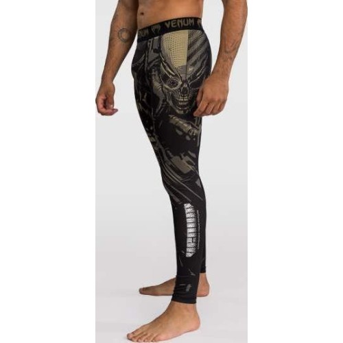 Legginsy Venum Invader, czarny/piaskowy
