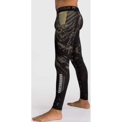 Legginsy Venum Invader, czarny/piaskowy