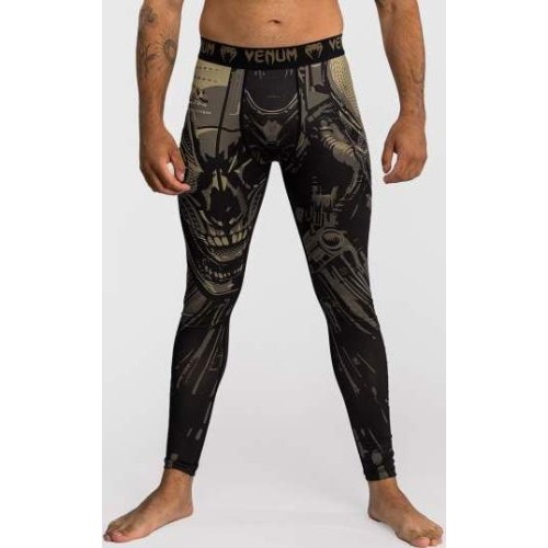 Legginsy Venum Invader, czarny/piaskowy