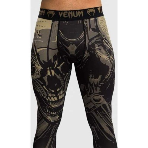Legginsy Venum Invader, czarny/piaskowy