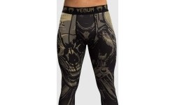 Legginsy Venum Invader, czarny/piaskowy