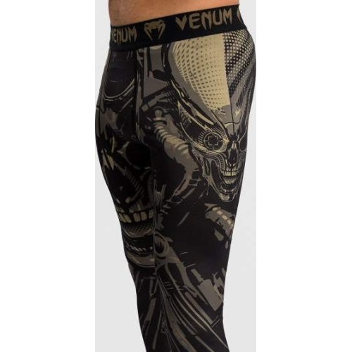 Legginsy Venum Invader, czarny/piaskowy