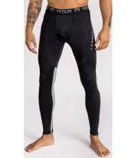 Legginsy Venum Adrenaline, czarno-srebrne