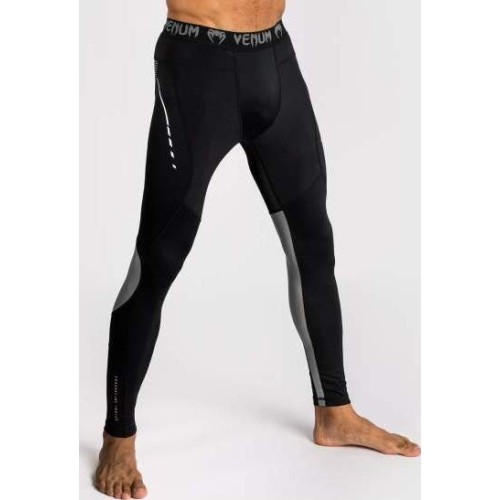 Legginsy Venum Adrenaline, czarno-srebrne