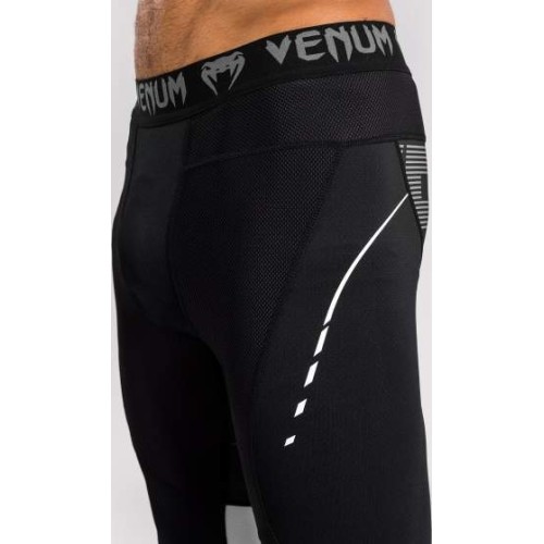 Legginsy Venum Adrenaline, czarno-srebrne