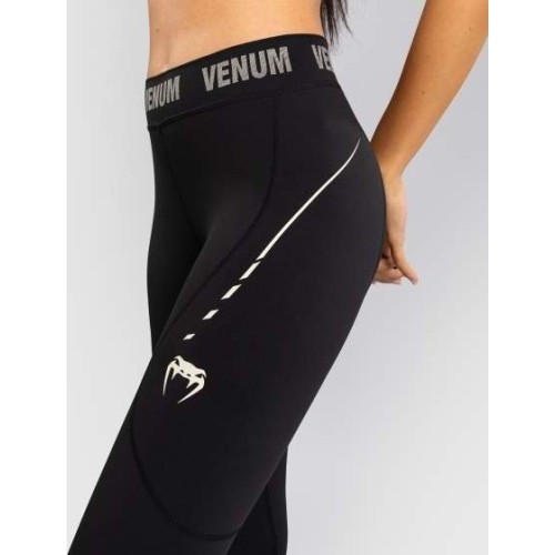 Legginsy damskie Venum Adrenaline, czarno-kremowe