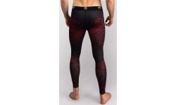 Legginsy Venum Quetzal Fury, czarne/czerwone/pomarańczowe