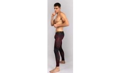 Legginsy Venum Quetzal Fury, czarne/czerwone/pomarańczowe