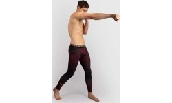 Legginsy Venum Quetzal Fury, czarne/czerwone/pomarańczowe