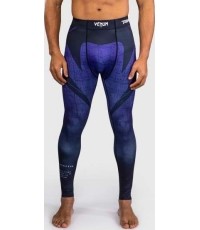 Legginsy kompresyjne Venum x TEKKEN 8 Kazuya, czarne/niebieskie
