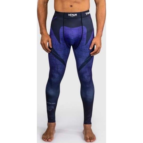 Legginsy kompresyjne Venum x TEKKEN 8 Kazuya, czarne/niebieskie