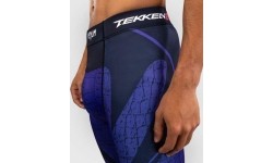Legginsy kompresyjne Venum x TEKKEN 8 Kazuya, czarne/niebieskie