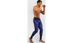Legginsy kompresyjne Venum x TEKKEN 8 Kazuya, czarne/niebieskie