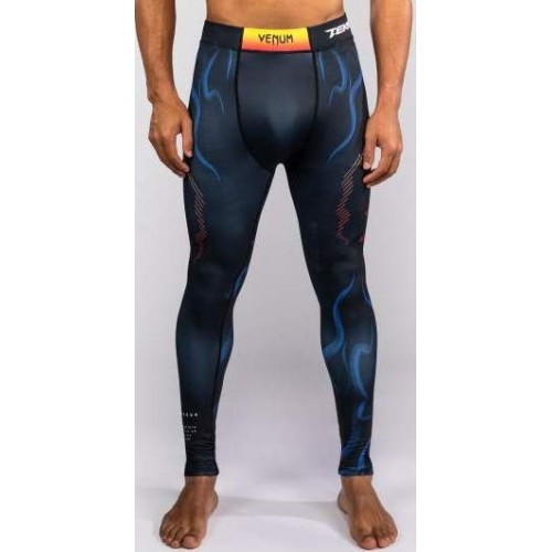 Legginsy Venum x TEKKEN 8 Yoshimitsu, czarno-pomarańczowe