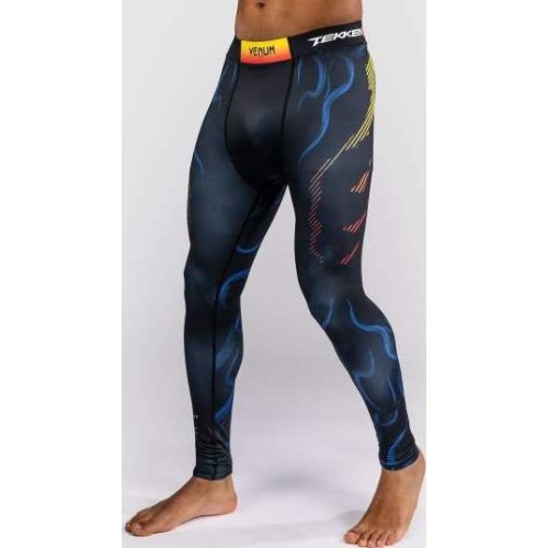 Legginsy Venum x TEKKEN 8 Yoshimitsu, czarno-pomarańczowe