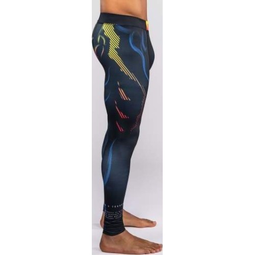 Legginsy Venum x TEKKEN 8 Yoshimitsu, czarno-pomarańczowe