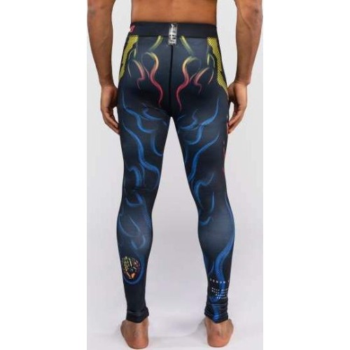 Legginsy Venum x TEKKEN 8 Yoshimitsu, czarno-pomarańczowe