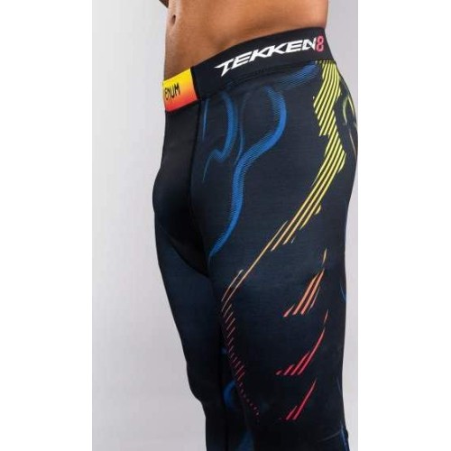 Legginsy Venum x TEKKEN 8 Yoshimitsu, czarno-pomarańczowe