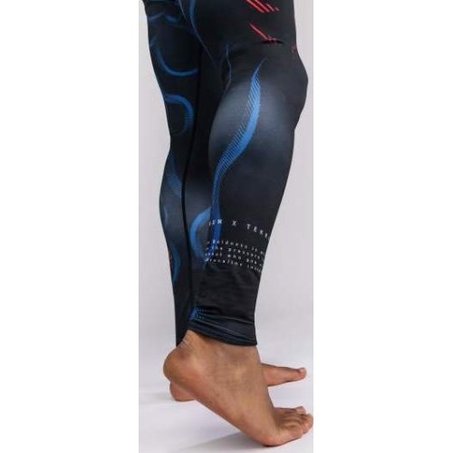 Legginsy Venum x TEKKEN 8 Yoshimitsu, czarno-pomarańczowe