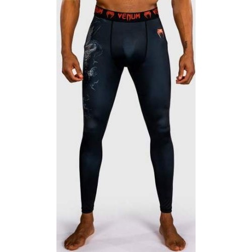 Legginsy Venum Thunder Dragon, czarny/szary/miedziany