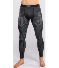 Legginsy Venum Midnight Fury, czarno-szaro-srebrne