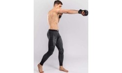 Legginsy Venum Midnight Fury, czarno-szaro-srebrne