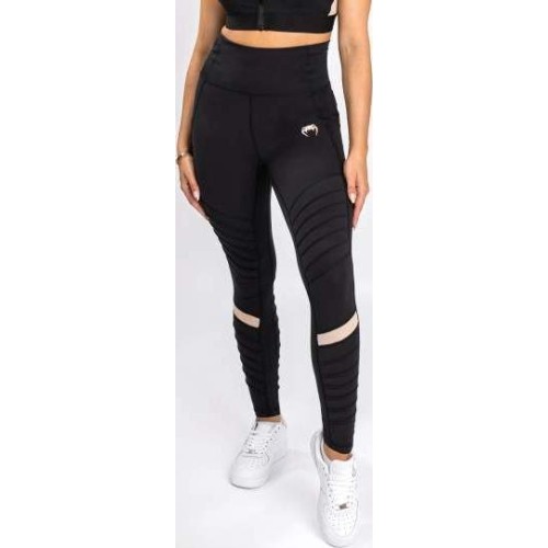 Legginsy damskie Venum Moto, czarno-piaskowe