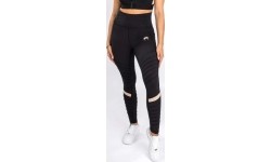 Legginsy damskie Venum Moto, czarno-piaskowe