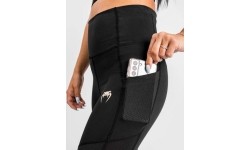 Legginsy damskie Venum Moto, czarno-piaskowe