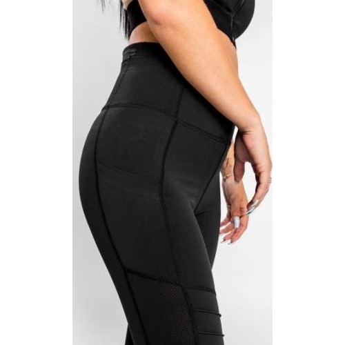 Legginsy damskie Venum Moto, czarno-piaskowe