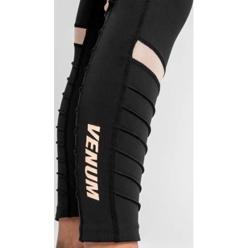Legginsy damskie Venum Moto, czarno-piaskowe