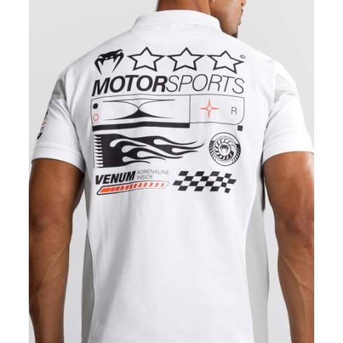 Koszulka polo Venum Motorsport bawełniana – śnieżnobiała