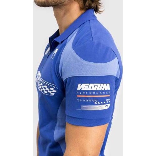 Koszulka polo bawełniana Venum Motorsport, szafirowa