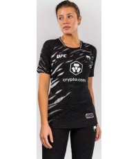 Damska koszulka walkout UFC Fusion by Venum Authentic Fight Night – czarna