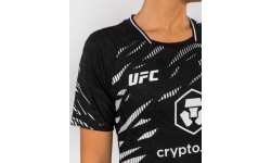 Damska koszulka walkout UFC Fusion by Venum Authentic Fight Night – czarna