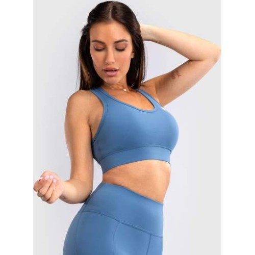 Damski stanik sportowy Venum Essential, średnie podparcie, Storm Blue