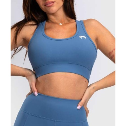 Damski stanik sportowy Venum Essential, średnie podparcie, Storm Blue