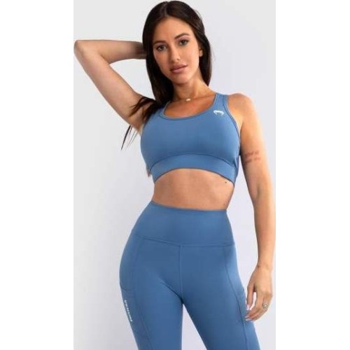 Damski stanik sportowy Venum Essential, średnie podparcie, Storm Blue