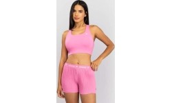 Damski biustonosz sportowy Venum Essential X – Candy Pink