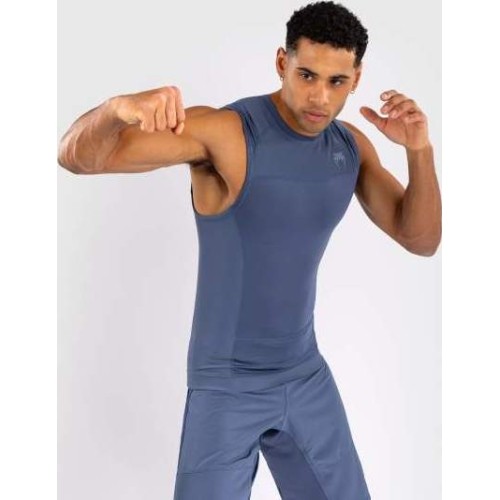 Venum G-Fit Air męska koszulka kompresyjna bez rękawów, mglisty niebieski