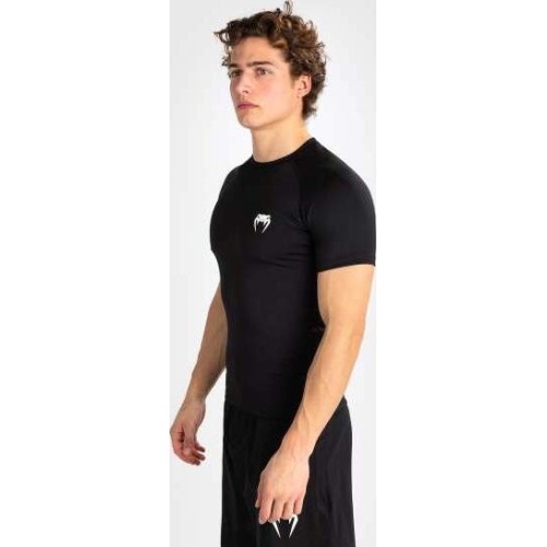 Rashguard męski Venum Contender z krótkim rękawem, czarno-biały