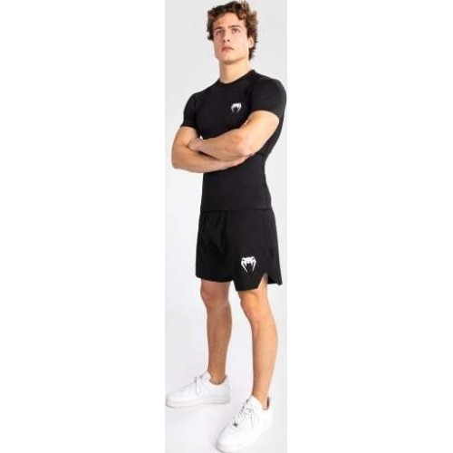 Rashguard męski Venum Contender z krótkim rękawem, czarno-biały