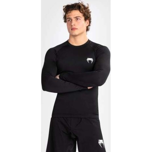 Męski rashguard z długim rękawem Venum Contender – czarny/biały